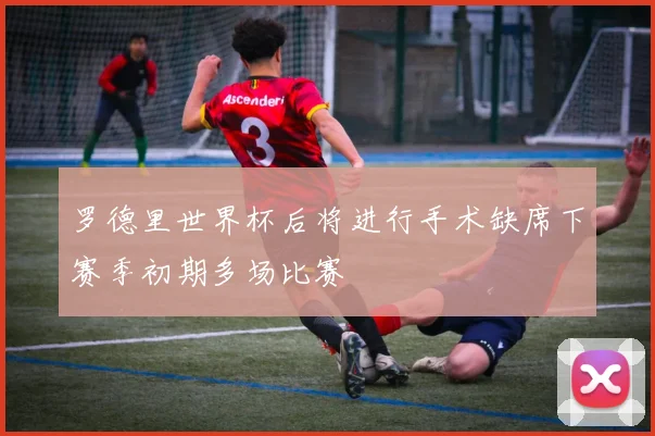 罗德里世界杯后将进行手术缺席下赛季初期多场比赛